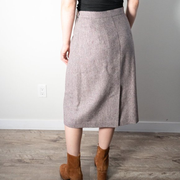 Vintage Wool Mid Length Skirt - Picture 4 of 8